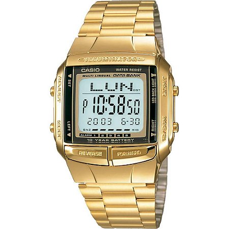 Relógio Masculino Casio Digital Social DB-360G-9ADF - Dourado