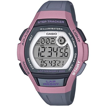 Relógio Feminino Casio Digital LWS-2000H-4AVDF - Rosa/Cinza
