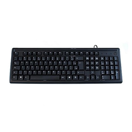 Teclado HP USB 100 ABNT2 110 Teclas 2UN30AAAC4 - Preto