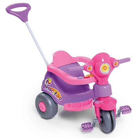 Moto Triciclo Infantil Calesita Velocita 0959 - Lilás