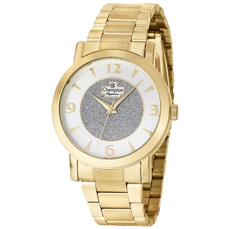 Kit Relógio Feminino Champion CN25136W - Dourado