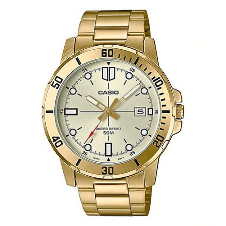 Relógio Masculino Casio Analógico MTP-VD01G-9EVUDF - Dourado