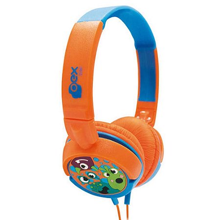 Headphone BOO HP-301 com fio OEX - Laranja e Azul