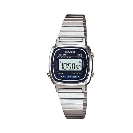 Relógio Digital Feminino Casio LA670WA-2DF - Prata