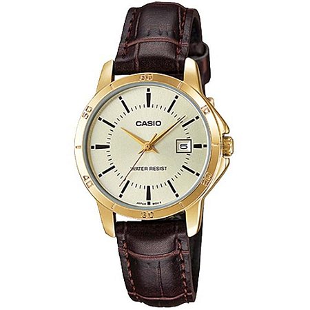 Relógio Analógico Feminino Casio LTP-V004GL-9AUDF - Dourado