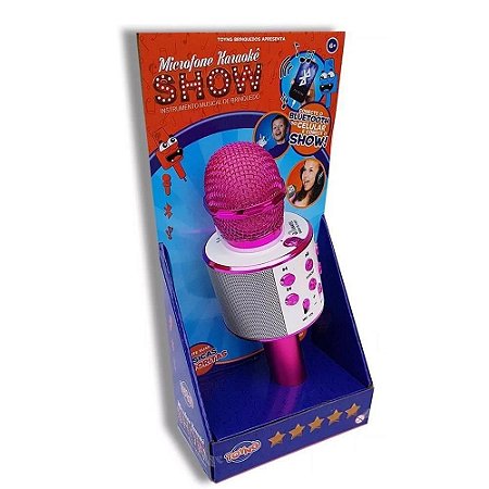 Brinquedo Toyng Microfone Karaokê Show Pink - Ref.36739 - Luxgolden, quem  disse que esqueci karaokê