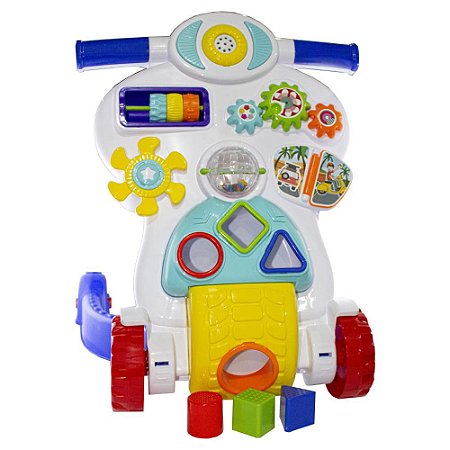 Brinquedo Calesita Tateti Bebê Piloto Azul e Amarelo Ref.889