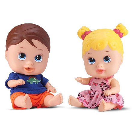 Bonecos Little Dolls Gêmeos Divertoys - Ref.8037