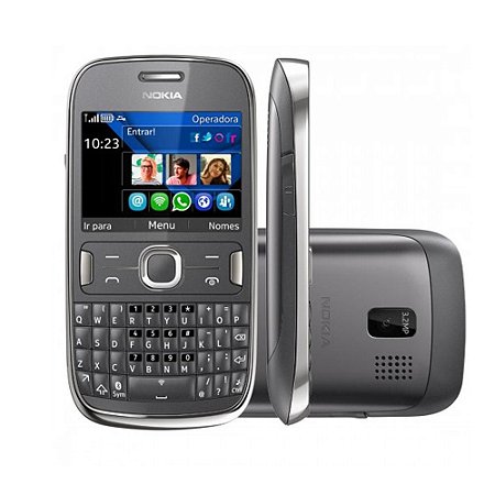 VITRINE Celular Nokia Asha 302 2.4" 3.2MP - Preto