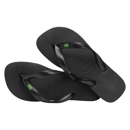 Chinelo Havaianas Brasil Preto - 43/44