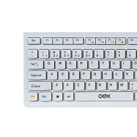 Teclado USB OEX Flat TC300 ABNT 2 - Branco