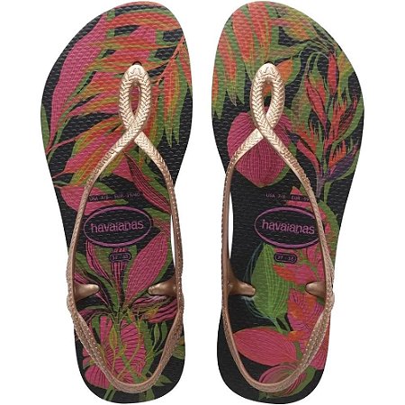 Chinelo Havaianas Luna Print Berinjela - 39/40