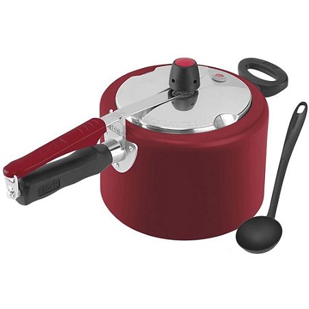 Panela de Pressão Clock PPFI 4,5L Vermelho C/Concha