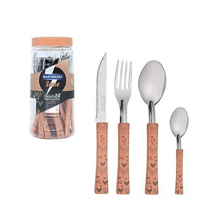 Conjunto de Talheres Martinazzo Sense 24Pç - Bloom Love