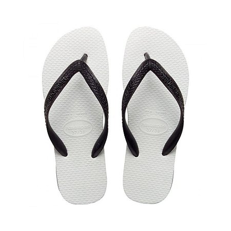 Chinelo Havaianas Tradicional Preto/Branco - 37/38