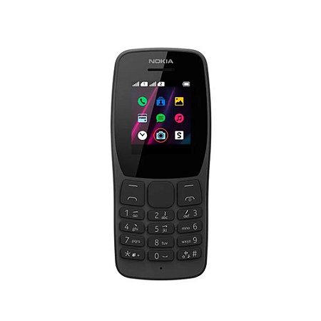 Celular Nokia 110 Dual SIM MP3 Rádio FM - Preto