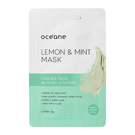 Máscara Facial  Océane Lemon e Mint Mask 8g