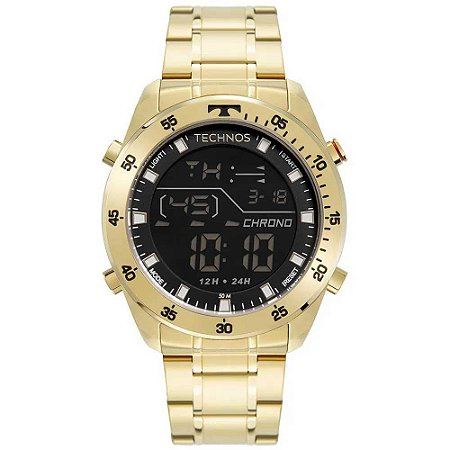 Relógio Technos Masculino Digital Dourado - BJ3589AB/1D