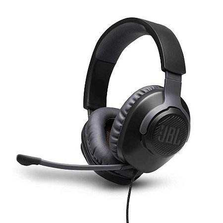 Headset JBL Quantum 100 - Preto/Laranja