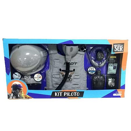 Brinquedo Kit Piloto de Avião Multikids BR1121