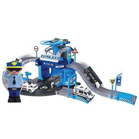 Brinquedo Express Wheels Garagem Polícia Multikids BR1240