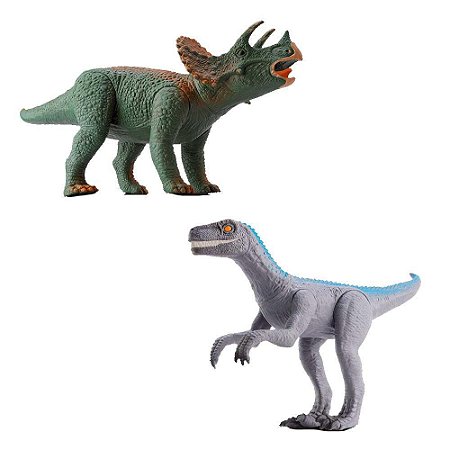 Dino Island Triceratops e Velociraptor Silmar Ref.1565