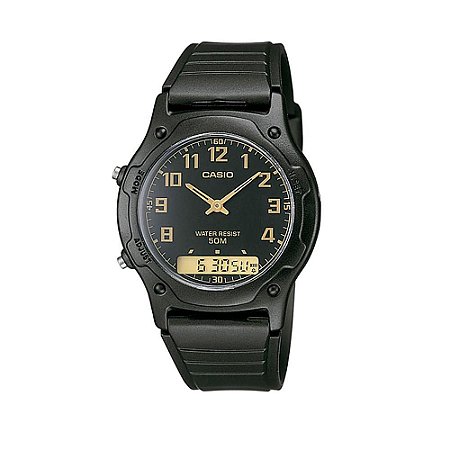 Relógio Casio Digital-Analógico Masculino AW-49H-1BVDF Preto