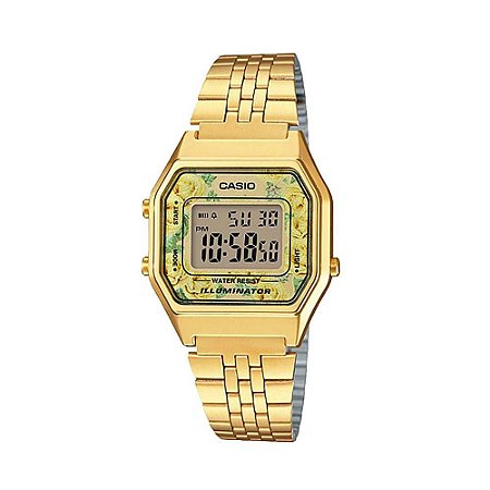 Relógio Casio Digital Feminino LA680WGA-9CDF - Dourado