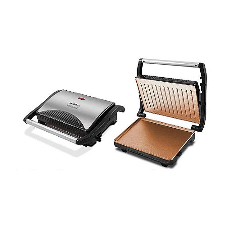 Sanduicheira e Grill Britânia Supreme Gold BGR24G Inox 127v