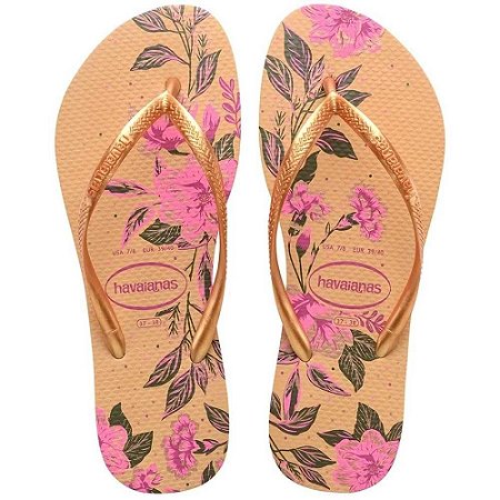 Chinelo Havaianas Slim Organic Dourado - 41/42