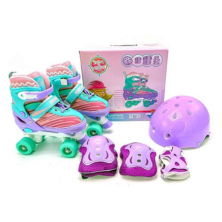 Patins Quad Unitoys Ajustável 30/33 Violeta Ref.1558S