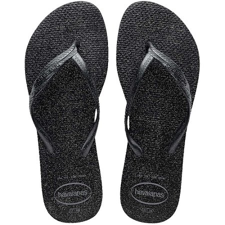 Chinelo Havaianas Fantasia Gloss Preto - 33/34
