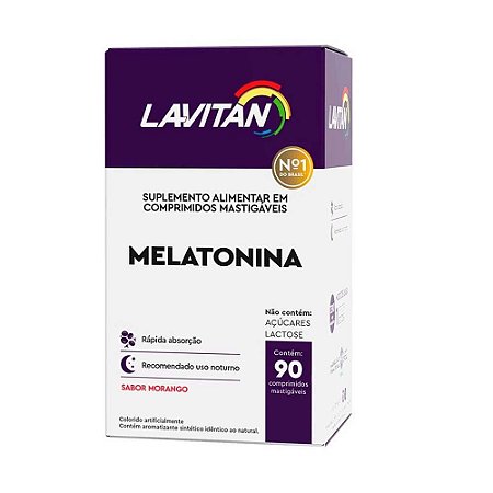 Suplemento Alimentar Comprimidos Lavitan Melatonina 90 Cápsulas