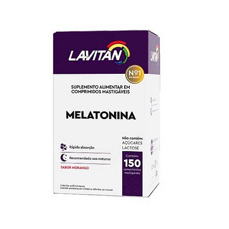 Suplemento Alimentar Comprimidos Lavitan Melatonina 150 Cápsulas