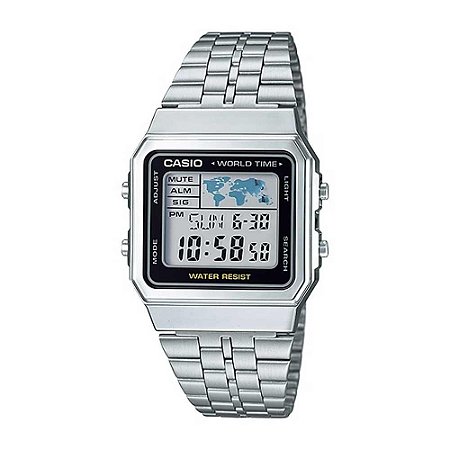 Relógio Masculino Casio Digital A500WA-1DF-SC Prata