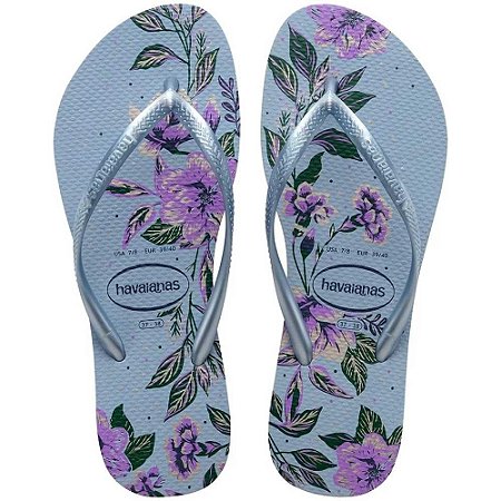 Chinelo Havaianas Slim Organic Azul Ashley - 37/38