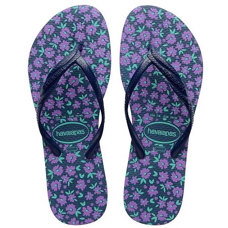 Chinelo Havaianas Fantasia Romântica Azul Ind./Marinho 35/36