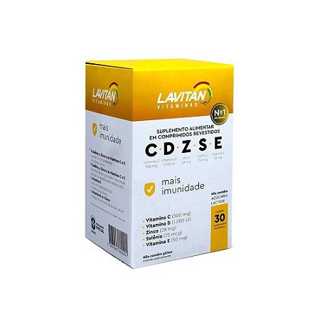 Suplemento Alimentar Lavitan CDZSE Mais Imunidade 30 Comp.