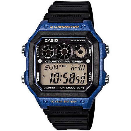 Relógio Masculino Casio Digital AE-1300WH-2AVDF Azul