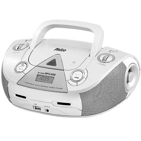 Rádio Boombox Philco CD/USB/FM PB126BR Branco - Bivolt