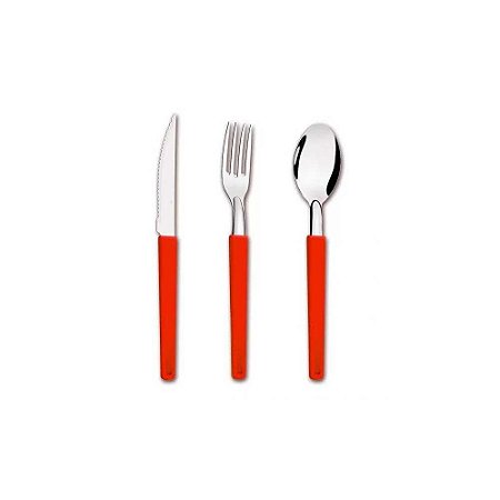 Faqueiro 18 Peças Martinazzo Home Primavera - Vermelho