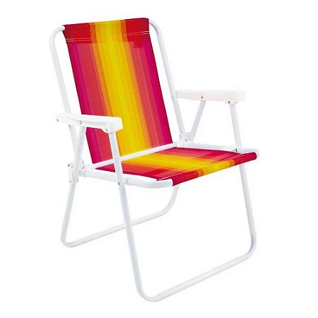 Cadeira Alta Mor Vermelho/Laranja/Amarelo Aço Ref.2002