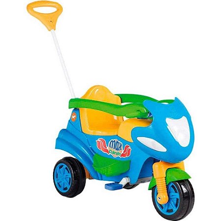 Triciclo Calesita Max Passeio e Pedal Ref.0948 - Azul