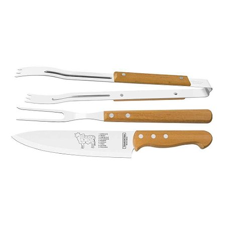 Kit Para Churrasco Tramontina 3 Pç 22399/075 Madeira