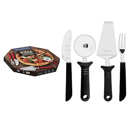 Kit Para Servir Pizza Tramontina 14pçs Ref.25099022 Preto