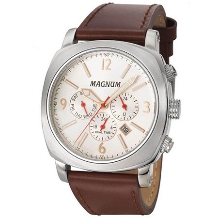 Relógio Masculino Magnum Business Ma34512q Prata
