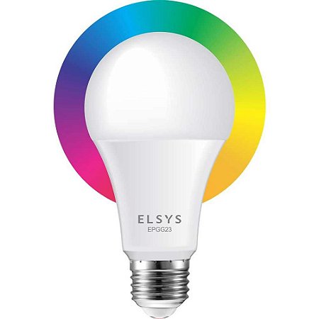 Lâmpada Inteligente Wi-fi Elsys LED RGB 9W 810lum - EPGG24