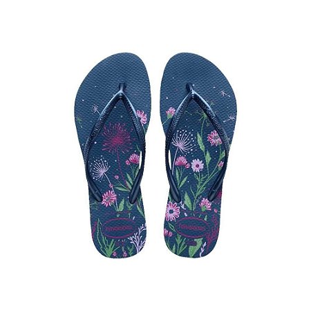 Chinelo Havaianas Slim Organic Azul Comfy - 37/38