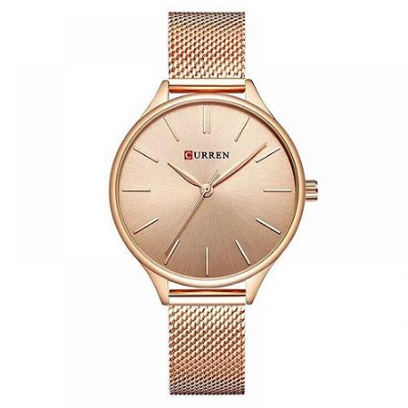 Relógio Feminino Curren Analogico C9024L GN50000 Rosé