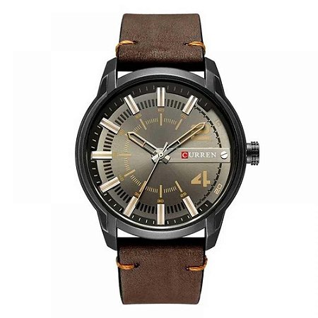 Relógio Masculino Curren Analogico 8306 GN50002 Preto/Marrom